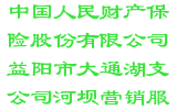 中国人民财产保险股份有限公司益阳市大通湖支公司河坝营销服务部